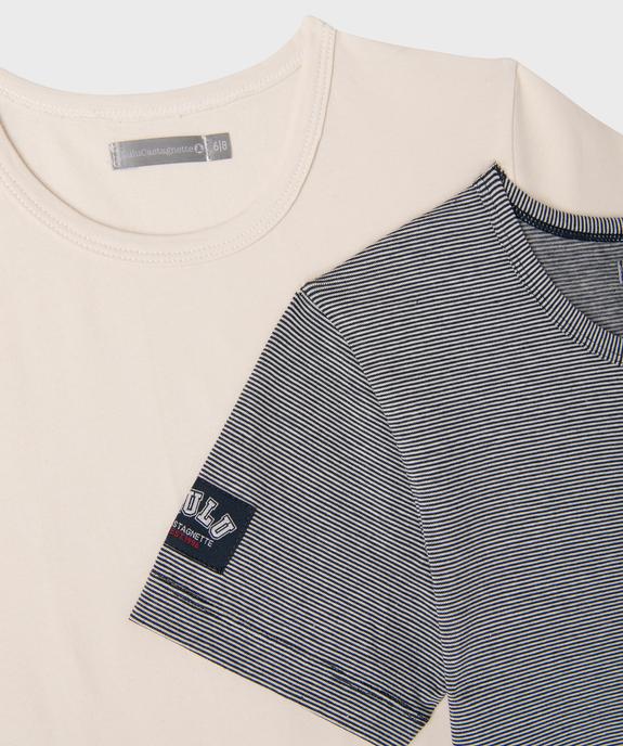 Tee-shirts manches courtes lingerie fille (lot de 2) - LuluCastagnette vue2 - LULU CASTAGNETTE GEMO FOR GOOD - GEMO