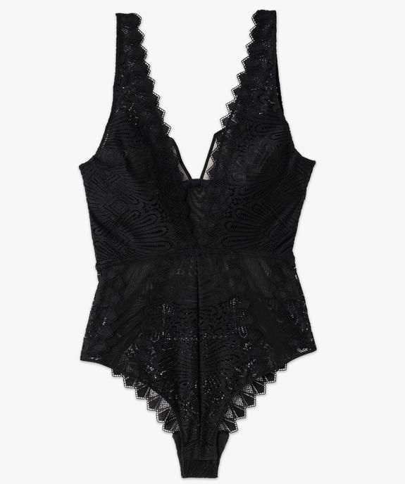 Body en dentelle et tulle sans armatures femme - GEMO(HOMWR FEM) Body en dentelle et tulle sans armatures femme vue4 - GEMO(HOMWR FEM) - GEMO