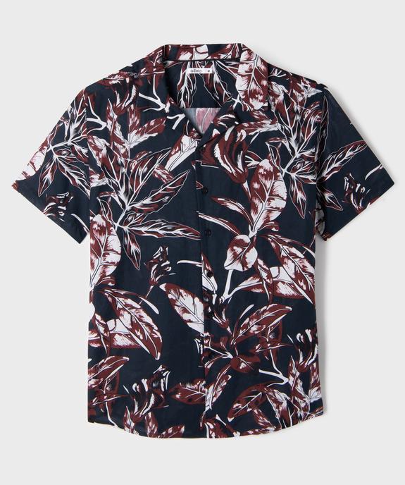 Chemise manches courtes à motif feuillage homme vue1 - GEMO (HOMME) - GEMO