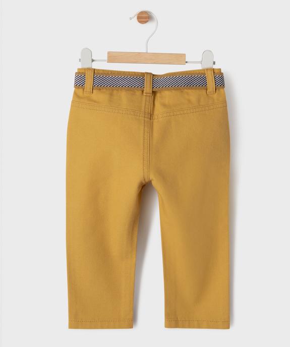 Pantalon en coton avec ceinture bébé garçon - LuluCastagnette vue3 - LULU CASTAGNETTE GEMO FOR GOOD - GEMO