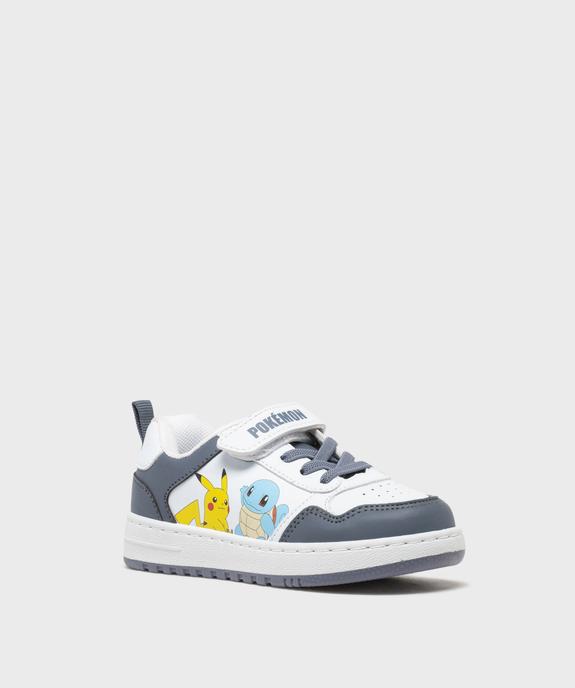 Baskets imprimées à lacets élastiques et bride scratch garçon - Pokémon vue2 - POKEMON - GEMO
