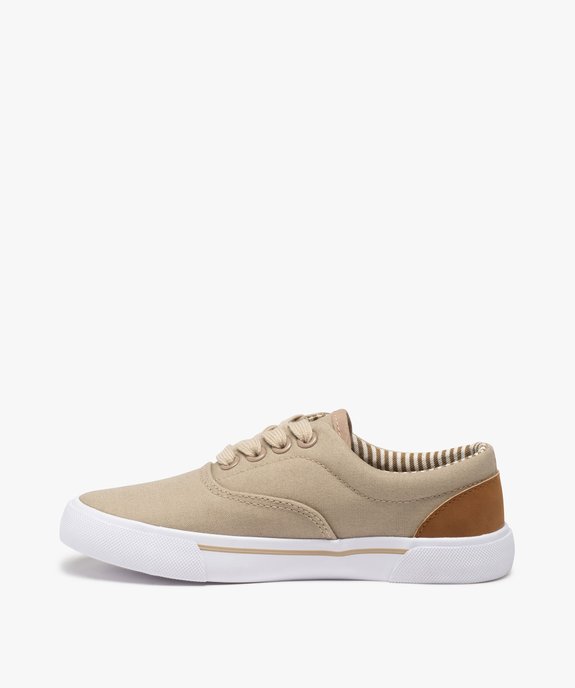 Tennis garçon en toile unie fermeture lacets  vue3 - GEMO 4G GARCON - GEMO