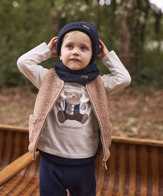 Ensemble 2 pièces bonnet et snood doublés polaire bébé - LuluCastagnette vue3 - LULUCASTAGNETTE - GEMO
