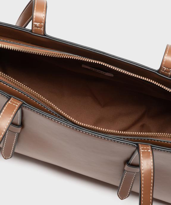 Sac à main zippé à grandes anses femme vue3 - GEMO (ACCESS) - GEMO