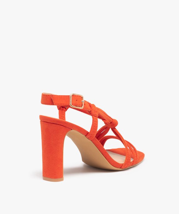 Sandales femme à talon haut et fines brides en suédine vue5 - GEMO(URBAIN) - GEMO