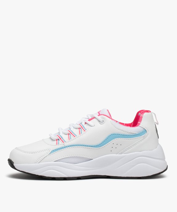 Baskets fille tricolores à lacets élastiques et scratch – Champion USA vue3 - CHAMPION USA - GEMO