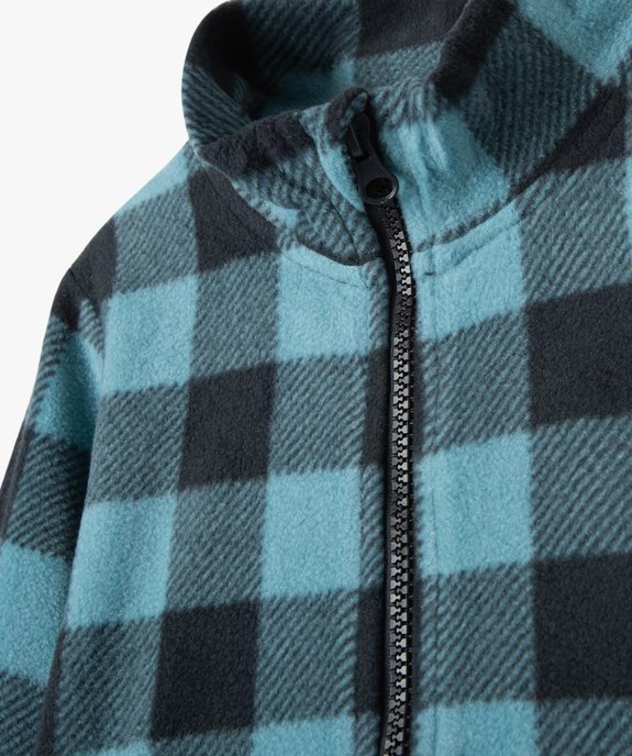 Gilet garçon zippée en polaire à carreaux vue2 - GEMO (ENFANT) - GEMO