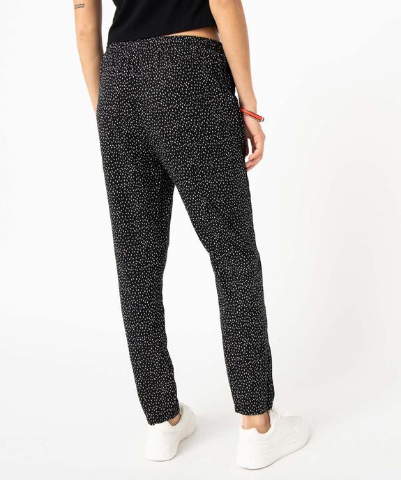 Pantalon femme fluide imprimé vue3 - GEMO(FEMME PAP) - GEMO
