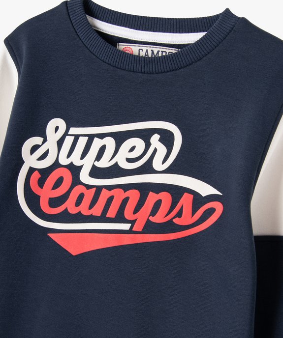 Sweat bicolore avec inscription XXL garçon - Camps United vue2 - CAMPS UNITED - GEMO