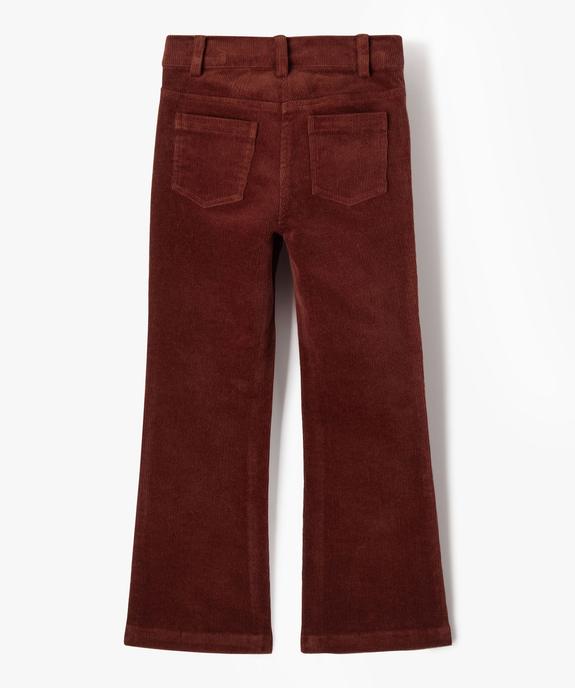 Pantalon en velours côtelé coupe flare fille vue4 - GEMO (ENFANT) - GEMO