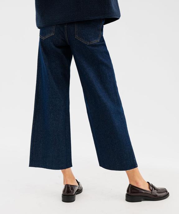 Jean wide leg cropped en denim brut femme vue6 - GEMO 4G FEMME - GEMO
