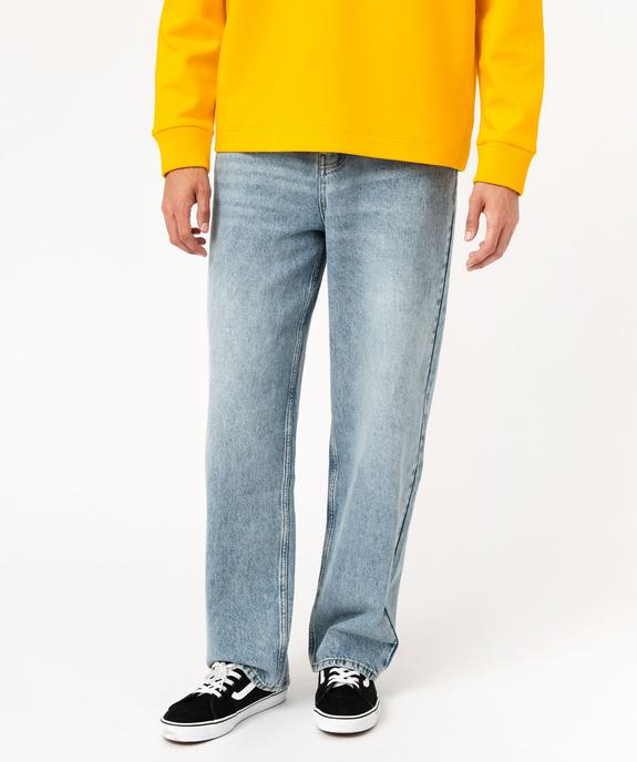 Jean cropped en denim délavé homme vue2 - GEMO (HOMME) - GEMO