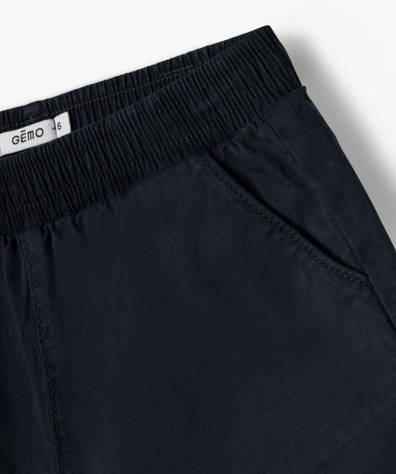 Short ample avec taille élastique en coton stretch fille vue2 - GEMO (ENFANT) - GEMO