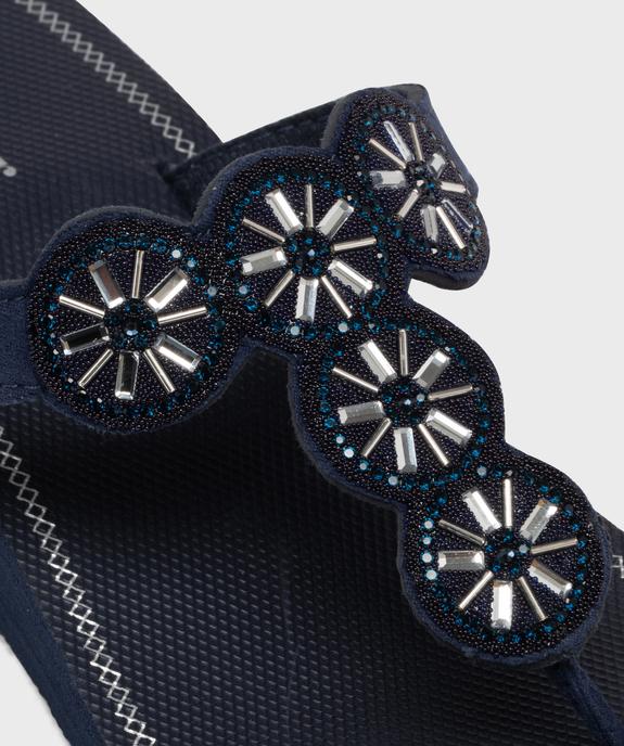 Tongs de plage à talon compensé femme - Isotoner vue6 - ISOTONER - GEMO