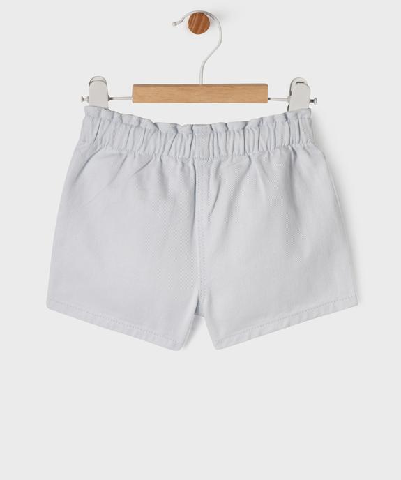 Short en twill de coton bébé fille vue6 - GEMO(BEBE DEBT) - GEMO
