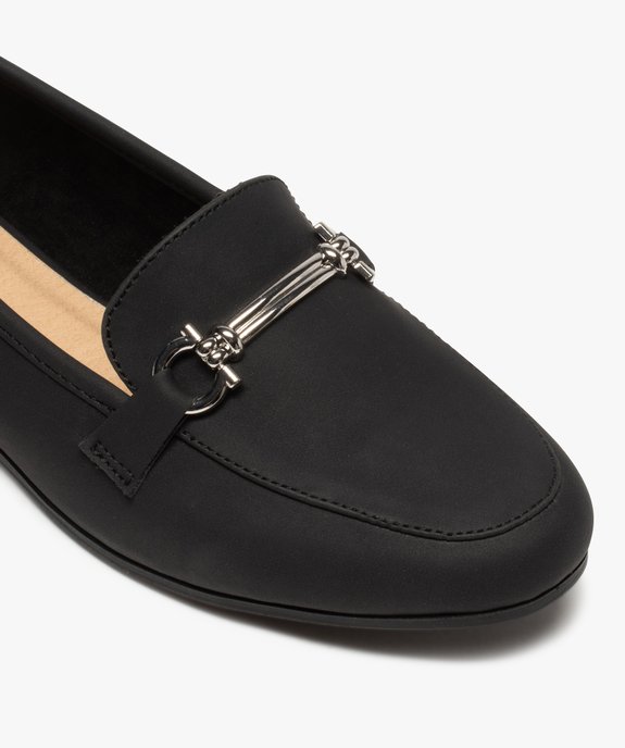 Mocassins femme à talon plat avec barrette métallique vue6 - GEMO (CASUAL) - GEMO