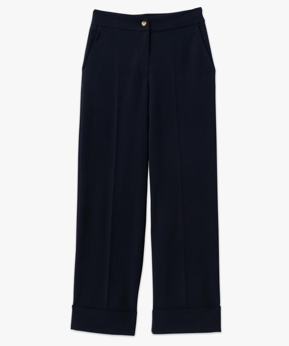 Pantalon de tailleur droit en maille souple femme vue4 - GEMO(FEMME PAP) - GEMO