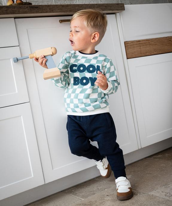 Pantalon de jogging avec ceinture bord-côte bébé garçon vue8 - GEMO 4G BEBE - GEMO