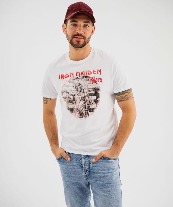 Tee-shirt manches courtes en coton imprimé homme - Iron Maiden vue1 - IRON MAIDEN - GEMO
