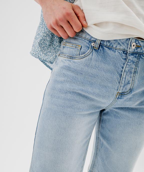 Bermuda en jean extensible et délavé coupe straight homme vue2 - GEMO 4G HOMME - GEMO