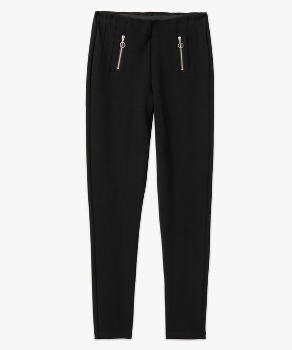 Legging femme avec surpiqûres et zip fantaisie vue4 - GEMO(FEMME PAP) - GEMO