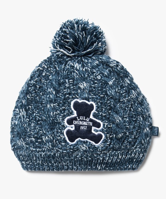 Bonnet chiné avec pompon - Lulu Castagnette vue1 - LULUCASTAGNETTE - GEMO