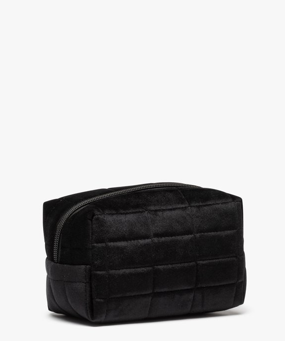 Trousse à maquillage femme en velours matelassé vue2 - GEMO (ACCESS) - GEMO