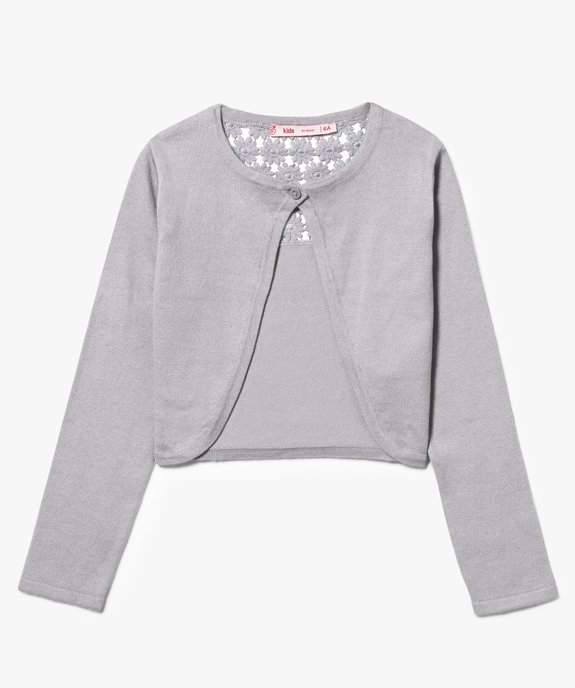 Gilet forme boléro avec dos en dentelle vue1 - GEMO (ENFANT) - GEMO