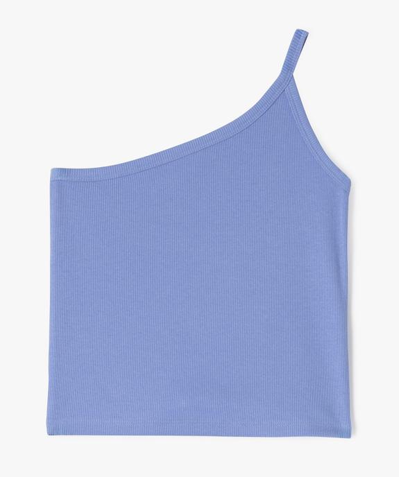 Débardeur asymétrique en maille côtelée fille vue2 - GEMO 4G FILLE - GEMO