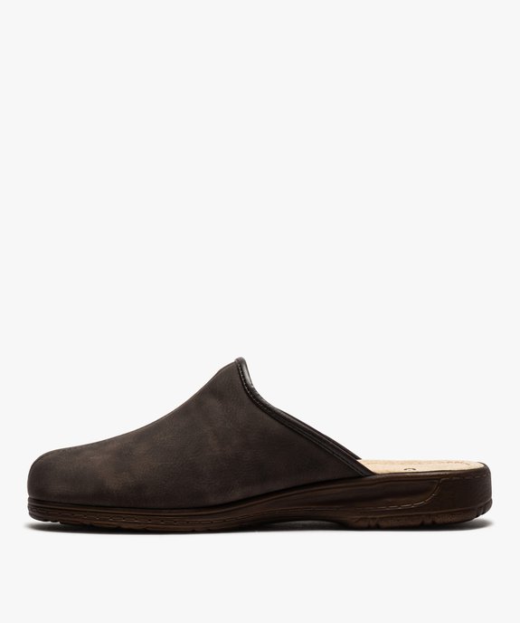 Chaussons homme mules unies à bout fermé vue3 - GEMO(HOMWR HOM) - GEMO