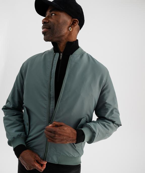 Blouson zippé style bombers homme vue2 - GEMO 4G HOMME - GEMO