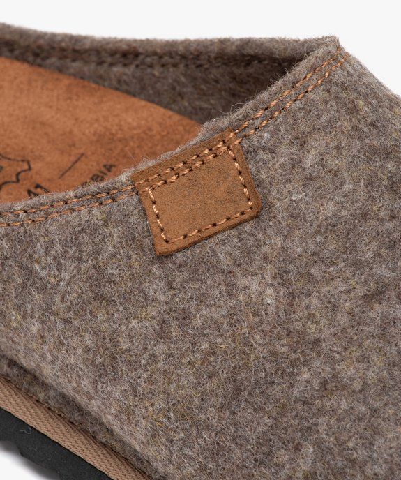 Chaussons mules façon lainage homme  vue6 - GEMO 4G HOMME - GEMO