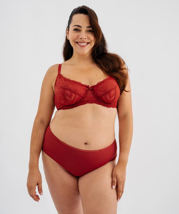 Shorty en microfibre et dentelle femme grande taille (lot de 2) vue3 - GEMO(HOMWR FEM) - GEMO