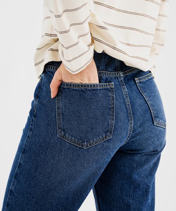 Jean Mom taille haute femme vue3 - GEMO 4G FEMME - GEMO