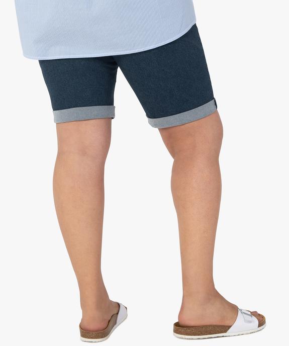 Bermuda femme grande taille en coton stretch Coupe ajustée vue3 - GEMO (G TAILLE) - GEMO