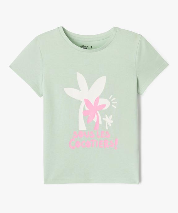 Tee-shirt manches courtes à motif fille vue1 - GEMO 4G FILLE - GEMO