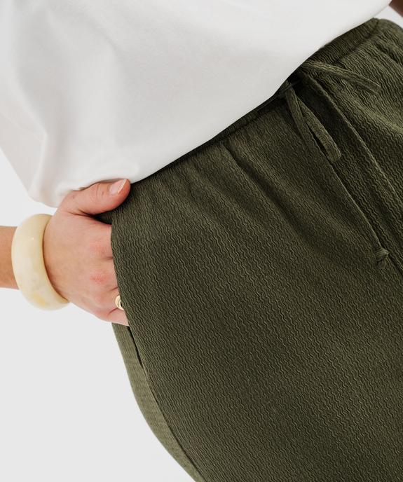 Pantalon large, fluide et texturé femme vue2 - GEMO(FEMME PAP) - GEMO