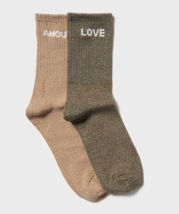 Chaussettes en maille pailletée femme (lot de 2) vue1 - GEMO(HOMWR FEM) - GEMO