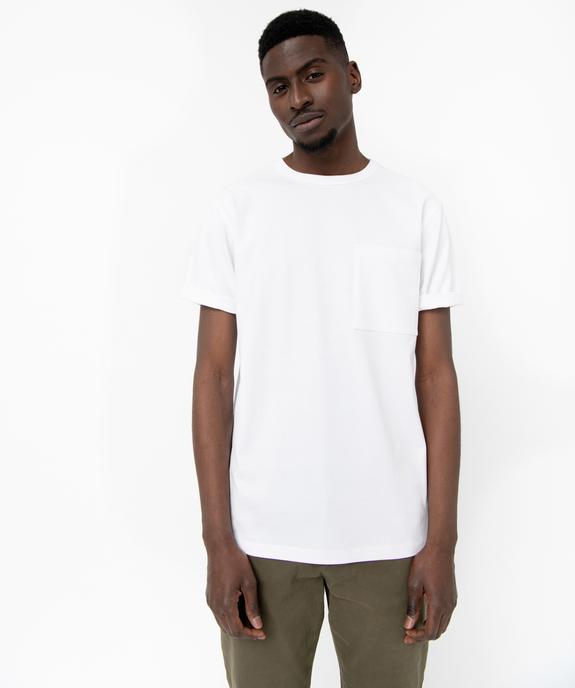Tee-shirt à manches courtes avec poche poitrine homme vue1 - GEMO 4G HOMME - GEMO