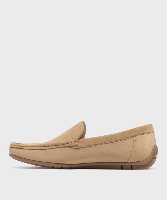 Mocassins en suédine et semelle intérieure cuir homme vue3 - URBAN STEPS GEMO FOR GOOD - GEMO