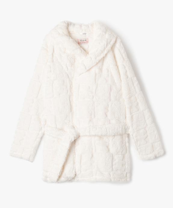 Robe de chambre en maille peluche femme - LuluCastagnette vue1 - LULUCASTAGNETTE - GEMO