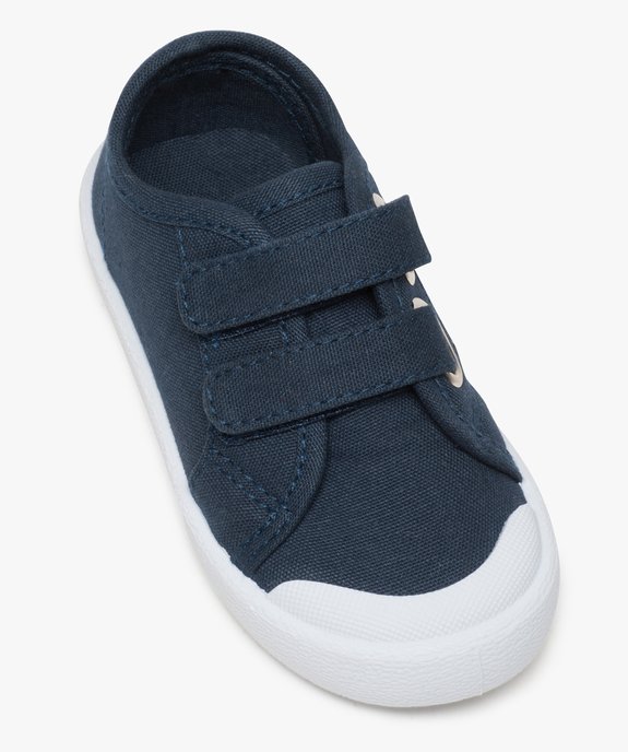 Tennis bébé garçon en toile unie fermeture scratch vue5 - GEMO(BEBE DEBT) - GEMO