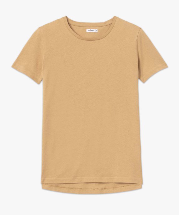 Tee-shirt à manches courtes et col rond femme vue4 - GEMO(FEMME PAP) - GEMO