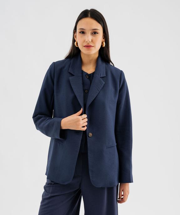 Veste de costume en viscose femme vue1 - GEMO 4G FEMME - GEMO