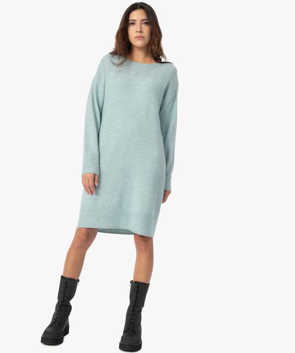 Robe pull femme en maille fantaisie vue1 - GEMO 4G FEMME - GEMO