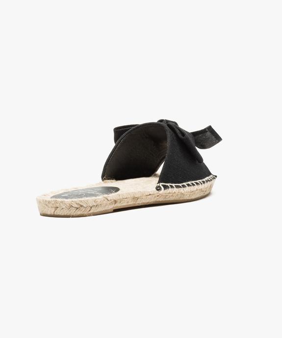 Mules ouvertes femme avec noeud sur le dessus et semelle corde vue4 - GEMO (CASUAL) - GEMO