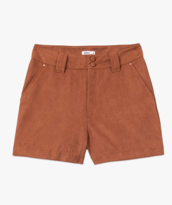 Short femme ample au toucher peau de pêche vue4 - GEMO(FEMME PAP) - GEMO