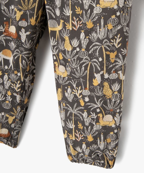 Pantalon bébé fille en maille fluide et légère imprimée vue2 - GEMO(BEBE DEBT) - GEMO