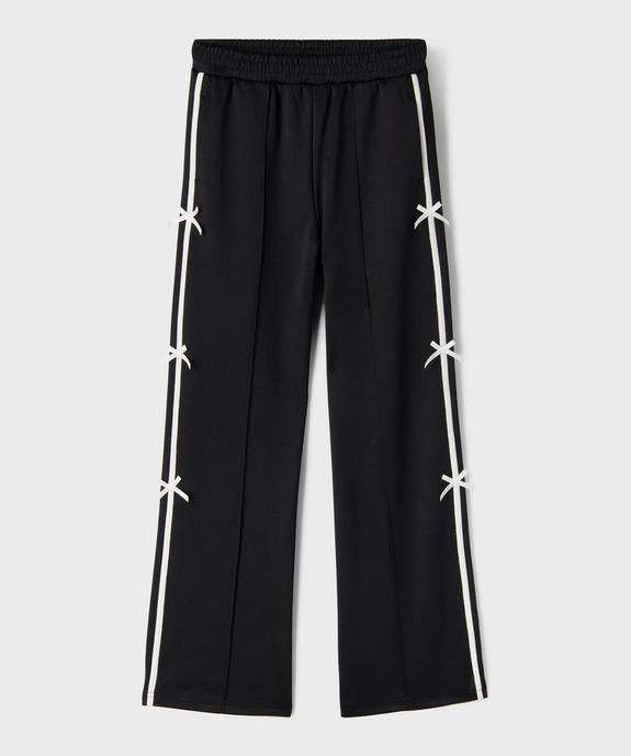 Pantalon de jogging avec petits noeuds sur le côté fille vue2 - GEMO (JUNIOR) - GEMO