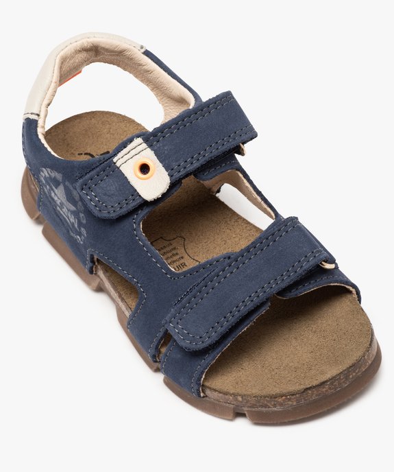 Sandales garçon tout terrain en cuir à scratchs - Bopy vue5 - BOPY - GEMO